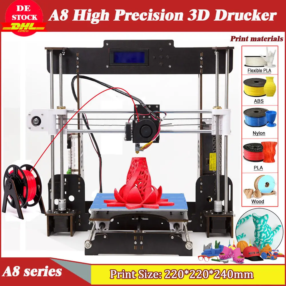 Горячая Распродажа конкурентный 3D принтер CTC A8 Reprap Prusa i3 высокоточный DIY FDM с