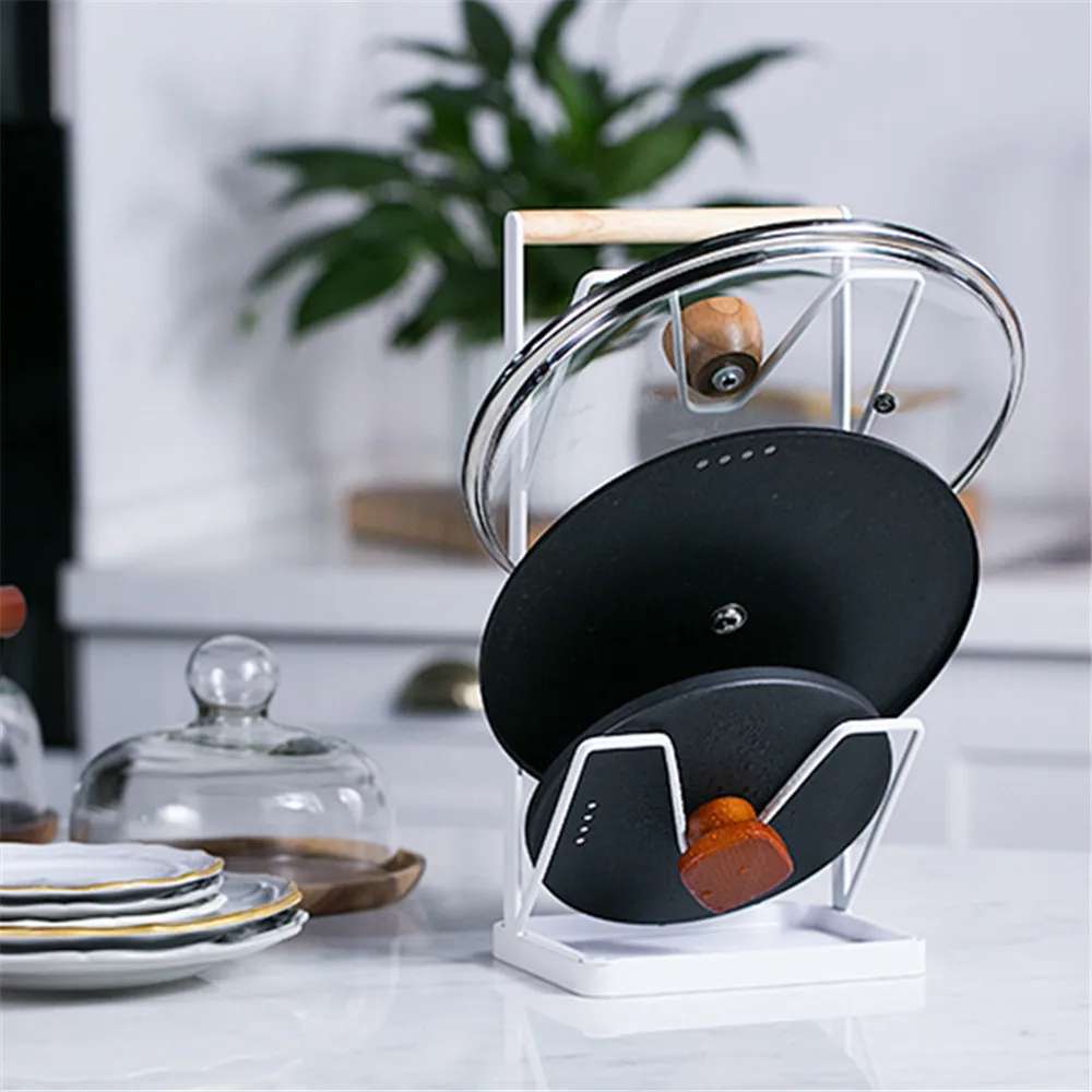 3 слойный шкаф для хранения органайзер кухни крышка кастрюли из нержавеющей