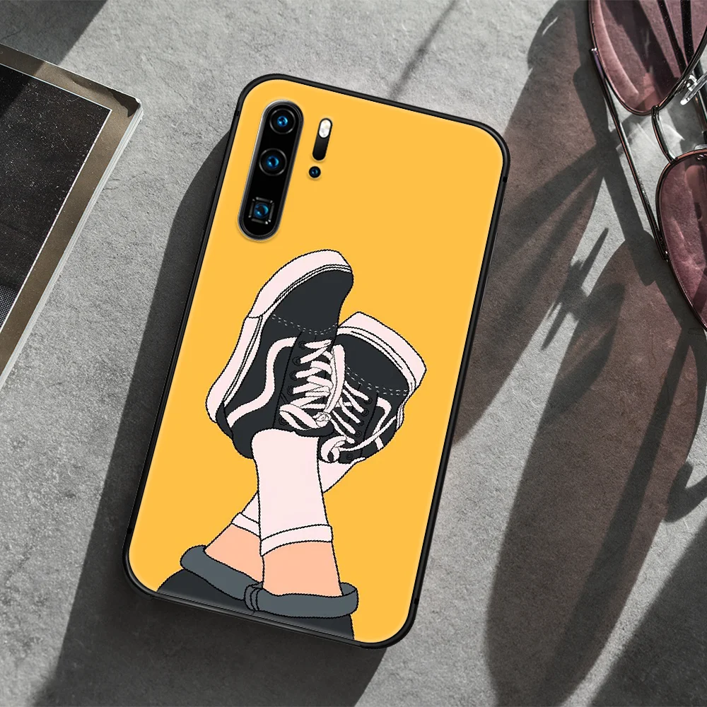 

American fashion brand vans Phone Case For Huawei P Mate 10 20 30 40 Lite Pro smart Z 2019 nova 5t black Cover Luxury Prime