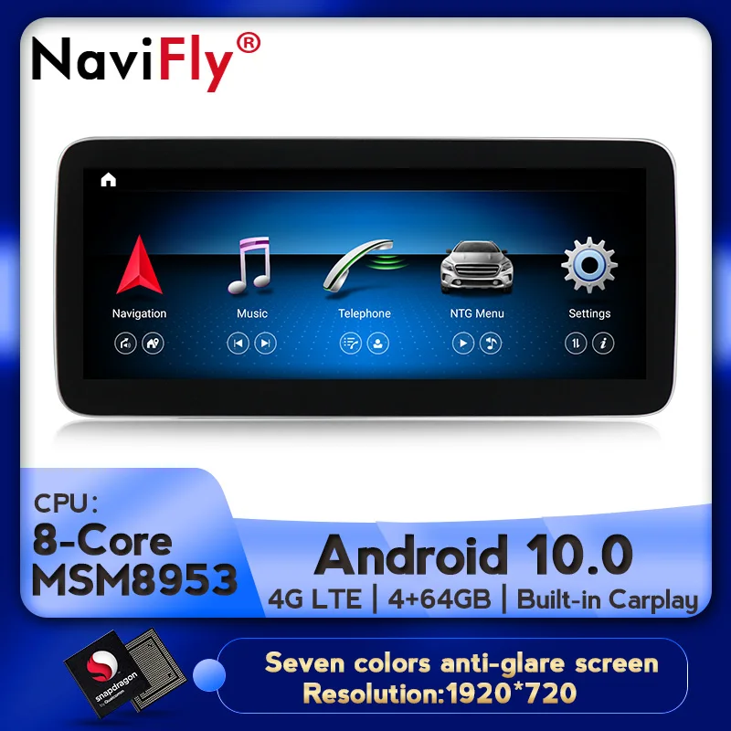 Топ! Беспроводной автомобильный мультимедийный плеер Carplay Android 10 для Benz A Class W176 GLA