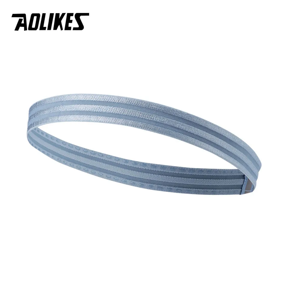 Blue thin 1 шт., силиконовые для фитнеса, повязка на голову, спортивный Напульсник для мужчин и женщин, для баскетбола, бега, повязка на голову, повязка для волос - Цвет: Blue thin