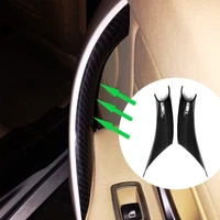car styling carbon texture interior door handle pull protective cover for bmw 3 4 series f30 f35 2012 2013 2014 2015 2016