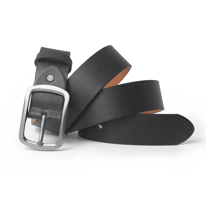 Мужской ремень из натуральной коровьей кожи роскошный классический винтажный с