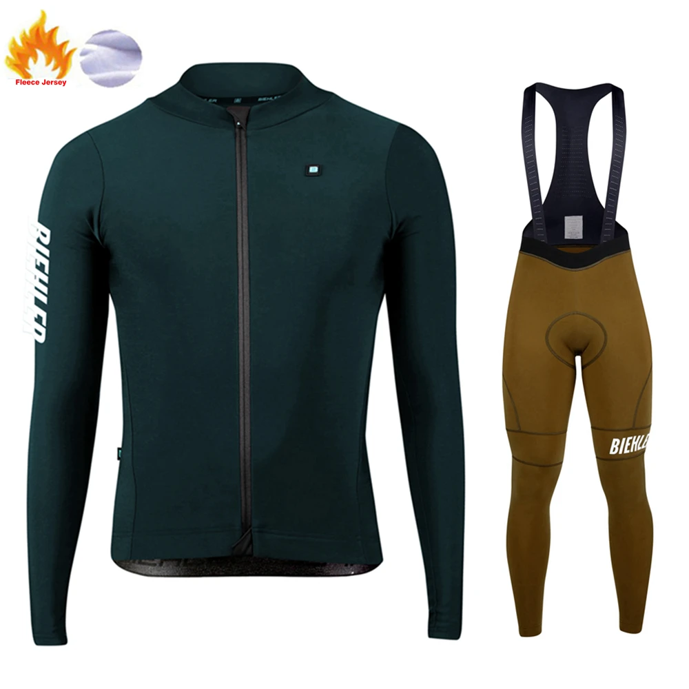 Winter Thermal Fleece 2022 Cycling Jersey Long Set MTB Bicycle Clothing Sportswear Mountain Bike Clothes Shirt Ropa Ciclismo | Спорт и