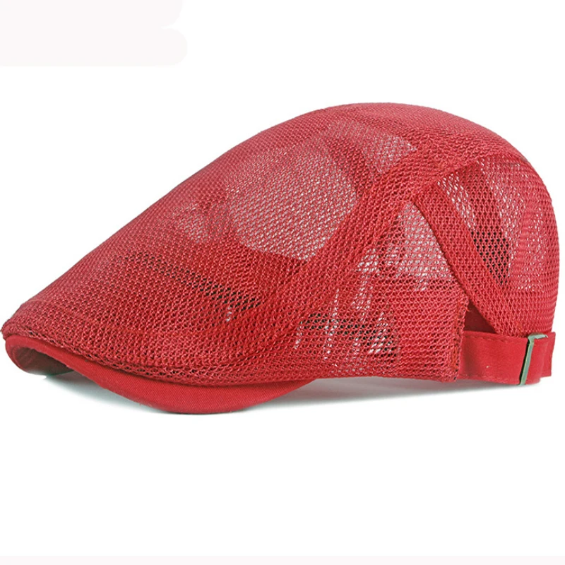 

HT3191 Berets Kids Child Spring Summer Hat Breathable Mesh Cap Boys Girls Adjustable Beret Cap Sun Hat Kids Ivy Newsboy Flat Cap