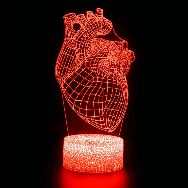 

3D night light Halloween April Fool's Day decoration human heart model internal organs desktop ornaments decoration LED ligh