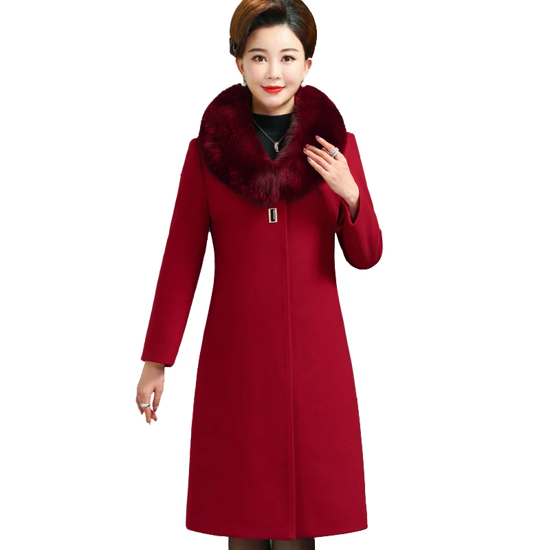 Зимняя парка шерстяное пальто новинка женское осеннее средней длины из шерсти и