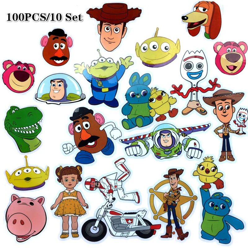 100PCS-10Set 100 шт/10 набор игрушка тематическая наклейка пакет аниме наклейка для детей на ноутбук холодильник телефон чемодан для скейтборда забавная классная наклейка - Цвет: 100PCS-10Set