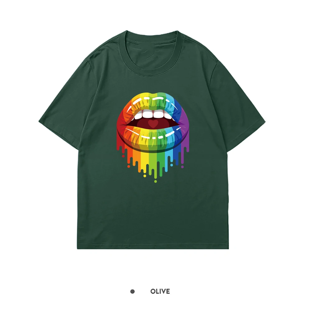 

Kiss Love Printing Woman Tshirt Large Size Hip Hop Street Cartoon Tshirt Summer Short Sleeves Soft T Shirts Woman