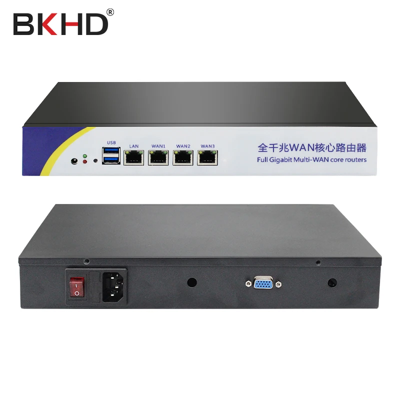 

BKHD мини-ПК Intel Celeron J1900 межсетевой маршрутизатор 4 LAN Intel NIC Gigabit Ethernet RJ45 VGA 2xUSB поддержка Pfsense Linux Openwrt