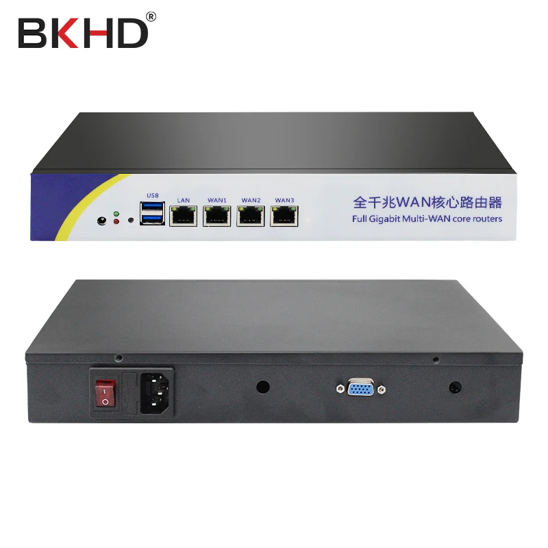 Мини-ПК BKHD Intel Celeron J1900 сетевой маршрутизатор 4 LAN NIC Gigabit Ethernet RJ45 VGA 2xUSB поддержка Pfsense