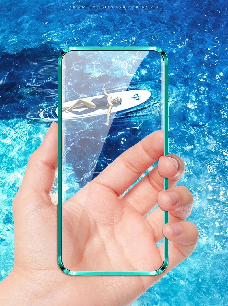 Роскошные Чехлы с закаленным стеклом для iPhone 11, чехол, не подсвечивающий Магнитный чехол, чехол для Apple iPhone 11 Pro Max 360, полный Чехол