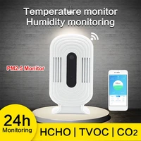 wifi home smog meter pm2 5hchotvocco2 temperature humidity monitor air quality analysis tester gas detector analyzer jq 300