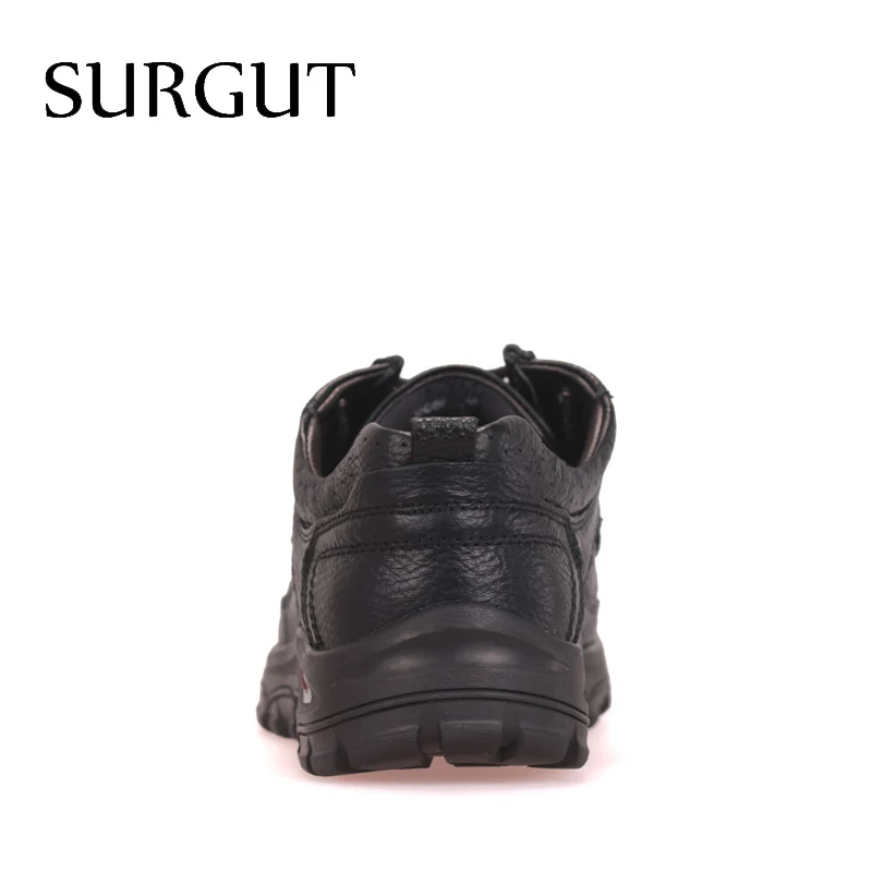 SURGUT Brand Big Sizes Genuine Leather Fashion Men Shoes Handmade Summer Autumn Winter High Quality Flats 38-48 | Обувь