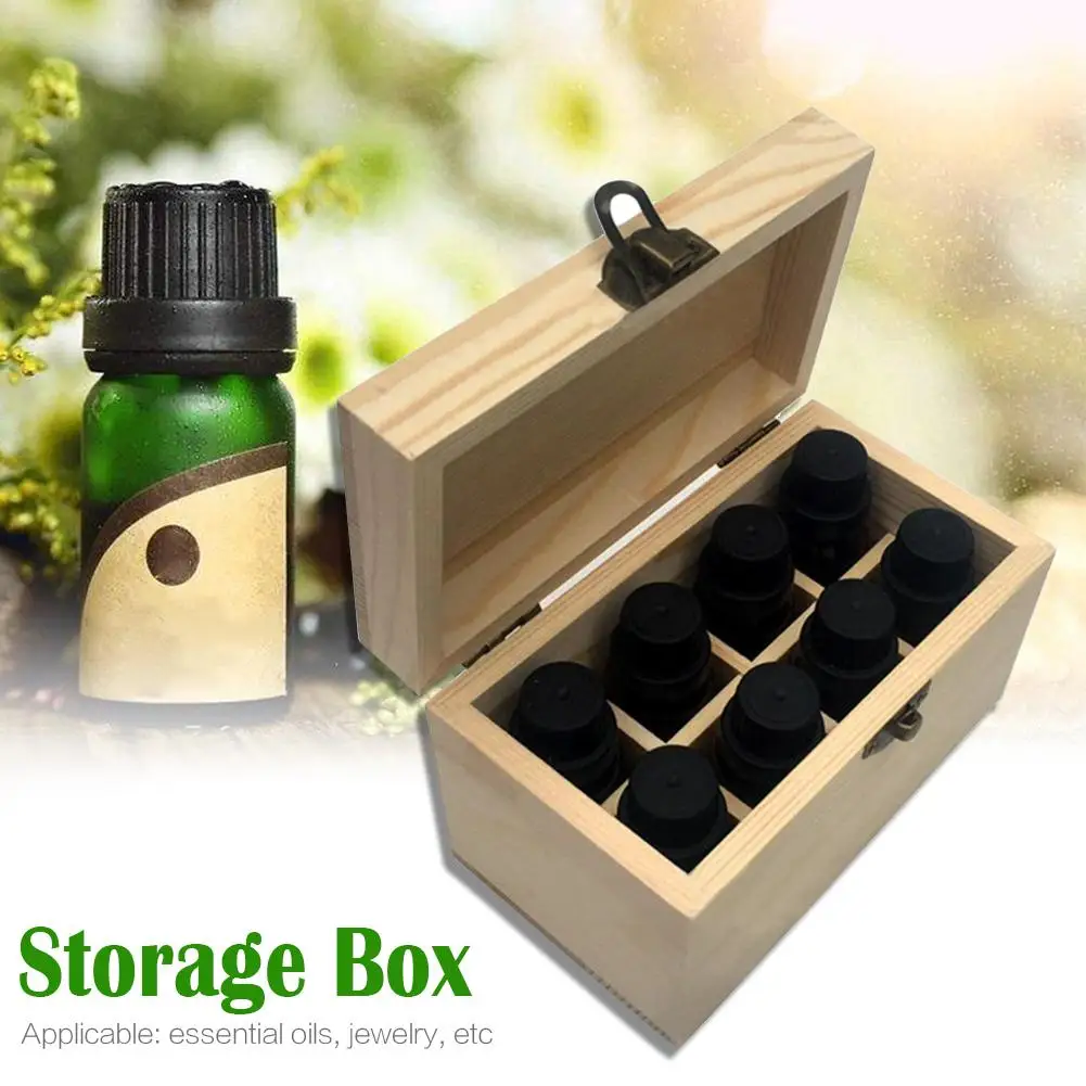 8 отсеков экологически чистый твердый древесное эфирное масло ящик для бутылок