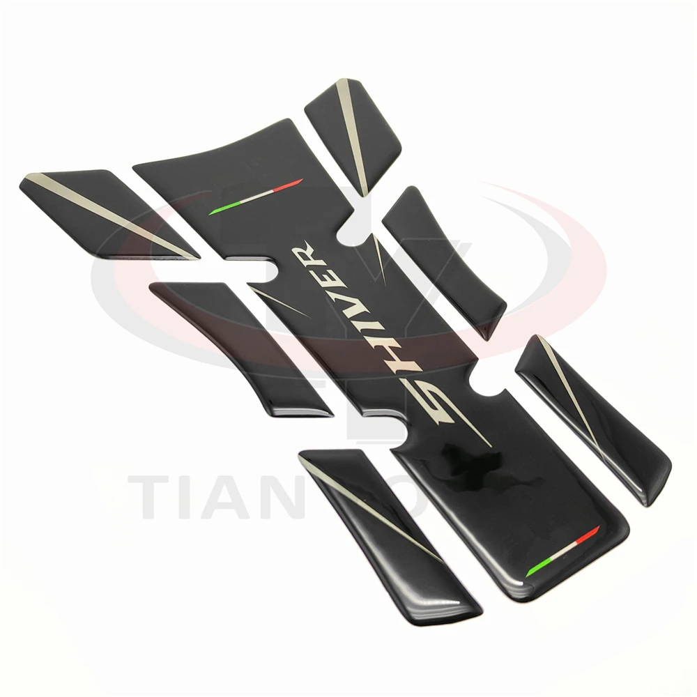 

High Quality Applique For Aprilia shiver 750 900 Gas Stookolie Tank Pad Sticker black Emblem Protection Fish Bone Motorcycle