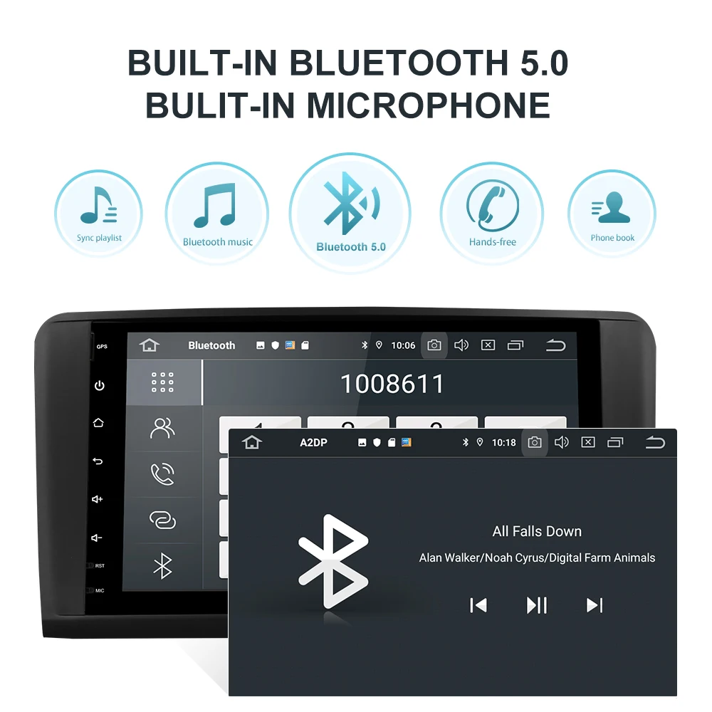 Isudar PX6 2 Din Android 10 Автомобильный мультимедийный плеер GPS для Mercedes/Benz/ML/GL CLASS W164 ML350 ML500