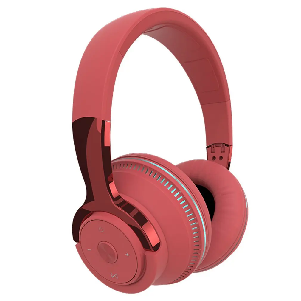 

Bluetooth-compatible Headphones Portable Headset mp3 player With Microphone Colorful LED Lights wireless Headphone For Phone
