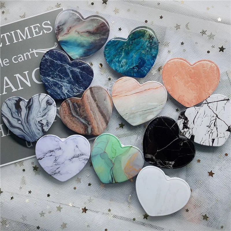 Глянцевый Мраморный держатель для телефона Tok подставка с подушкой безопасности