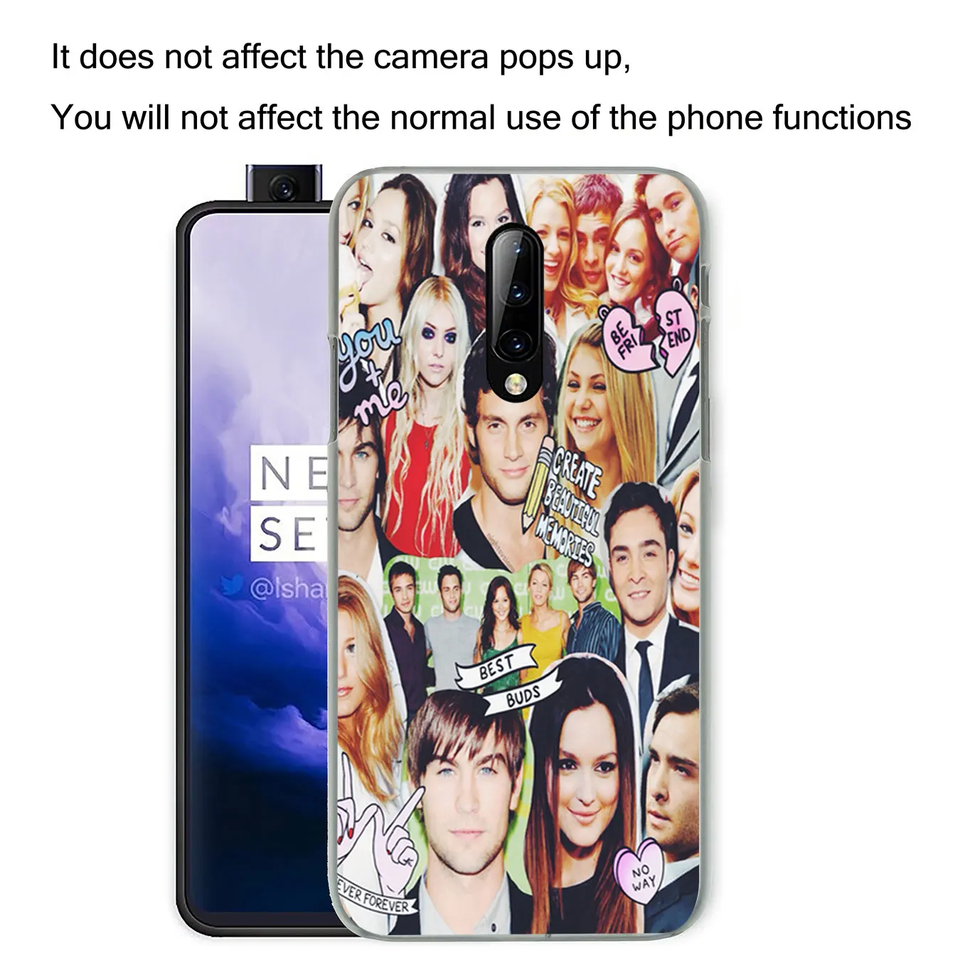 Красивый Сплетница жесткий пластиковый чехол для сотового телефона Oneplus 7 7T Pro 6 6T 5