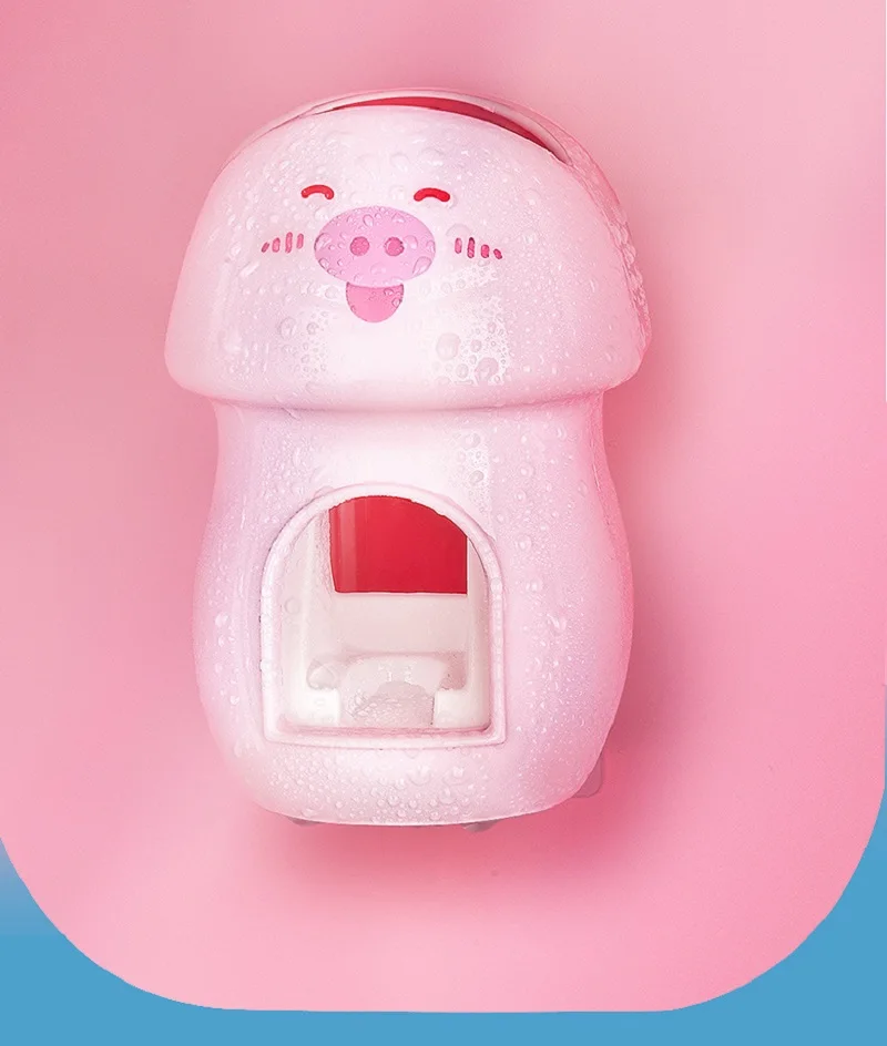 

Cartoon Toothpaste Dispenser Strong Suction Sucker Toothbrush Holder Automatic Tooth Brush Holder Bathroom Accessories For Chind