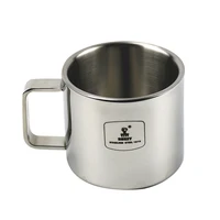 304 stainless steel children drinking water baby milk cup kindergarten cup double insulated coffee cup