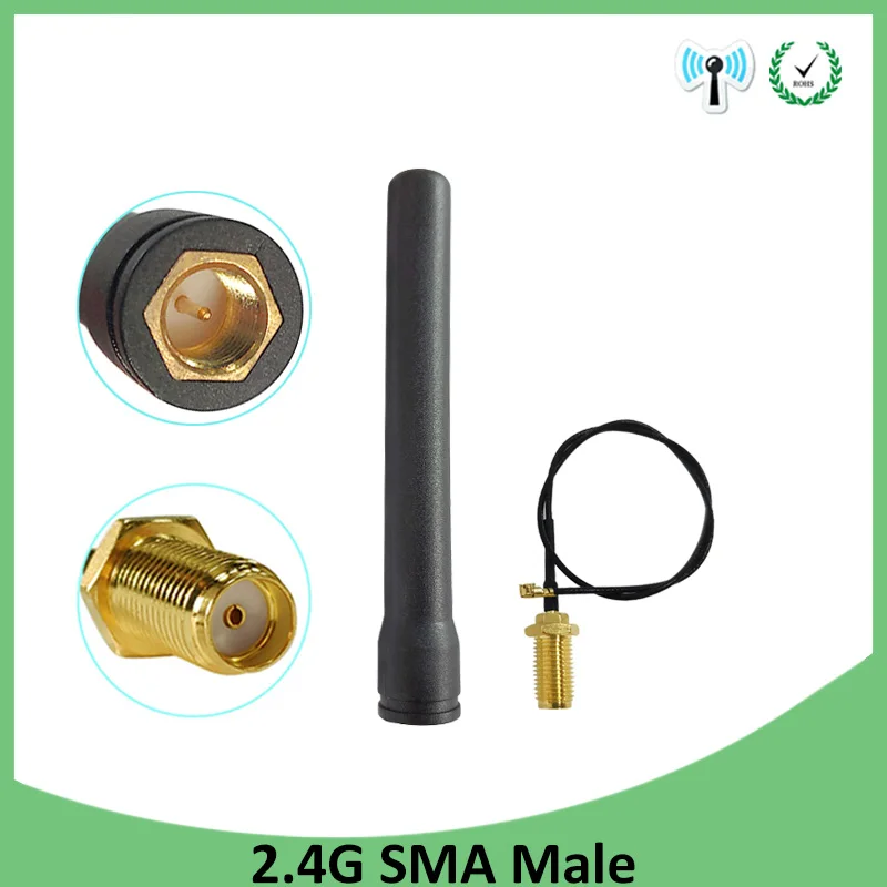 

2.4Ghz antenna wifi antene 3dbi SMA male 2.4G router antena waterproof wi-fi antenne aerial PCI U.FL IPX to RP-SMA Pigtail Cable
