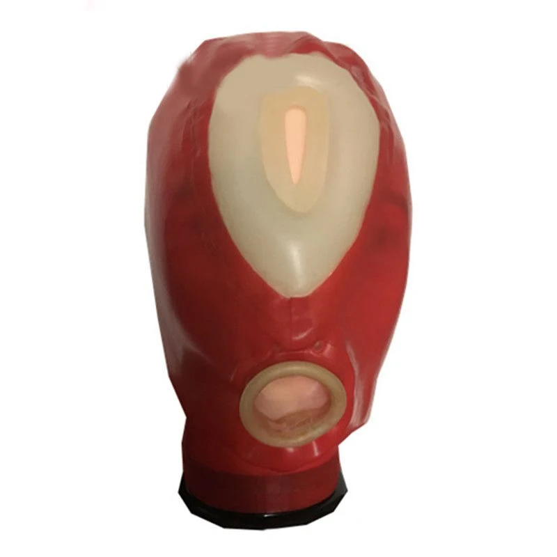 Латексные колпачки на молнии сзади с зеркальной резиновой маской колпачок notrils