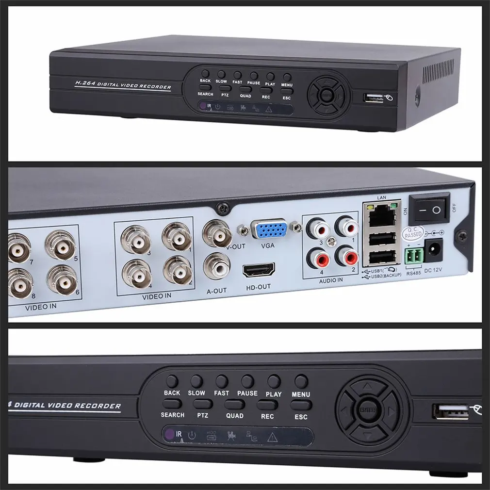8CH 960H/D1 DVR и 4 наружные COMS/1200TVL HDMI уличные домашние камеры безопасности Комплект ЕС