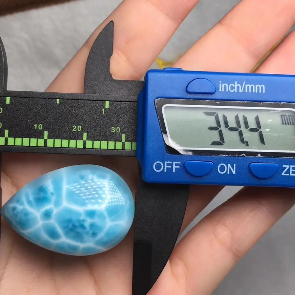 Высокое качество натуральный лед Larimar синий драгоценный камень для женщин и