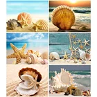 5D алмазная живопись сделай сам, Морская ракушка, вышивка крестиком, полноразмерная Алмазная вышивка, мозаика, картина Стразы, домашний декор, подарок