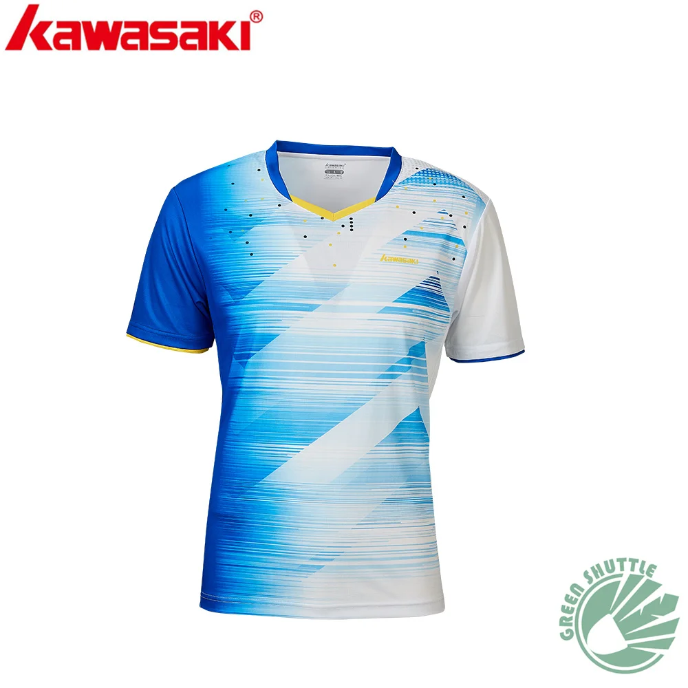 Новинка 2020! Профессиональная мужская и женская футболка для бадминтона Kawasaki с