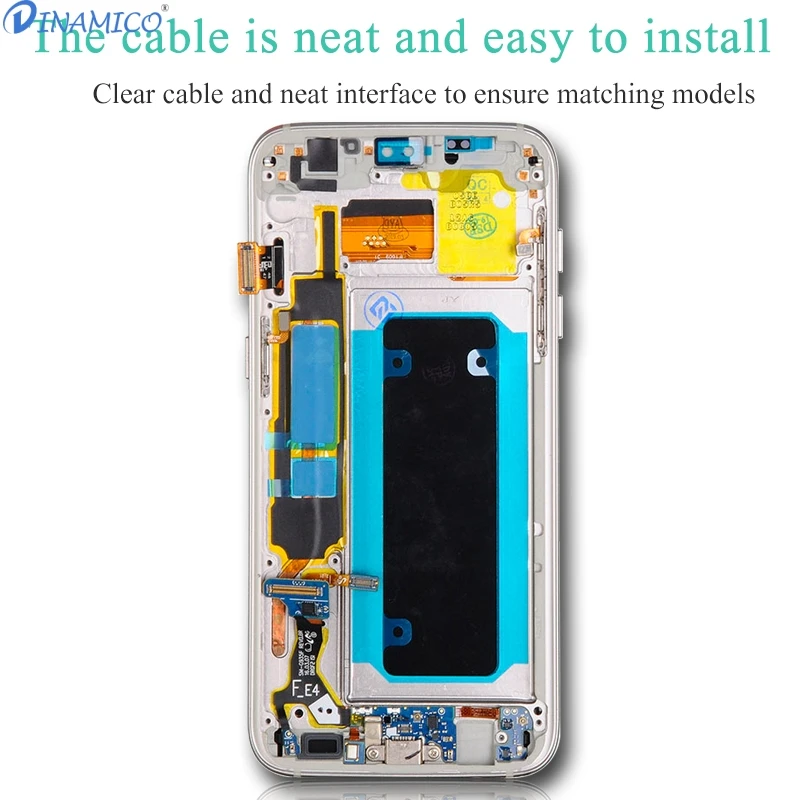 Dinamico OLED Акция S7 Edge дисплей для samsung Galaxy G935 Lcd G935F дисплей кодирующий преобразователь сенсорного экрана в сборе с рамкой