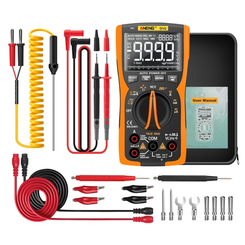 

9999 Counts Digital Multimeter True RMS Analog LCR Meter Capacitor NCV Tester