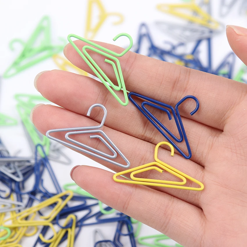 10 шт мини моделирование Бумага клипы Металл Материал вешалка Форма цветная