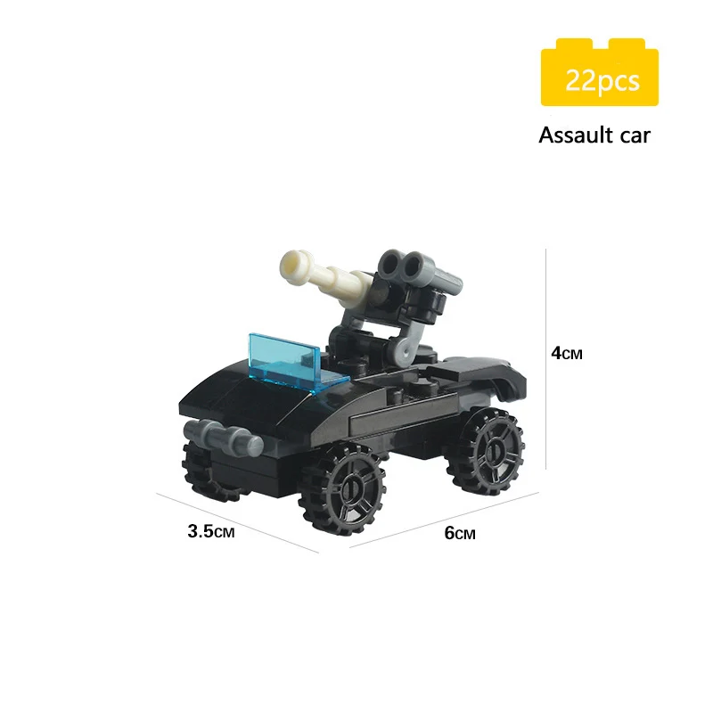 Мини Строительные блоки Танк самолет автомобиль город Военная серия Аксессуары