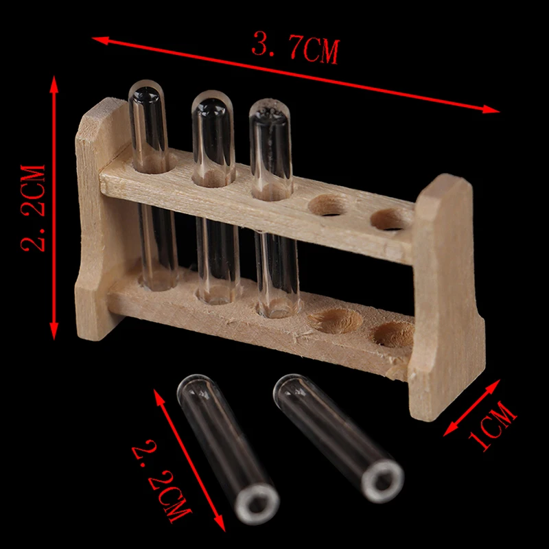 

Dollhouse Miniature 1:12 Toy Laboratory Test Tube Rack Set L 3.7cm