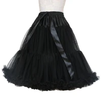 woman petticoat short underskirt ruffle tulle black white red in stock puffy tutu skirts for cosplay cocktail dress