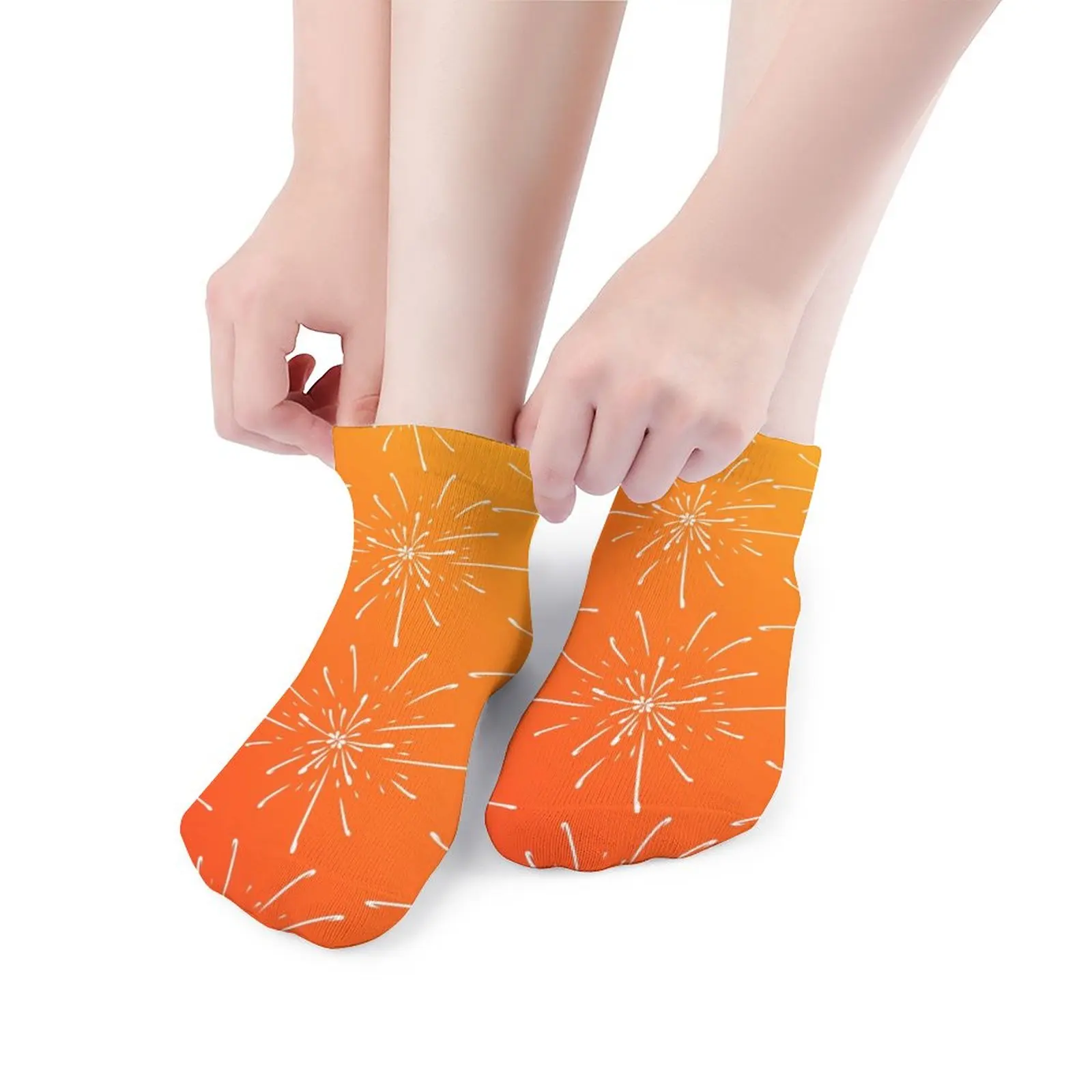 

Red Flare Socks Large Chemical Fiber Sublimation Socks School Antiskid Novelty Men Socks