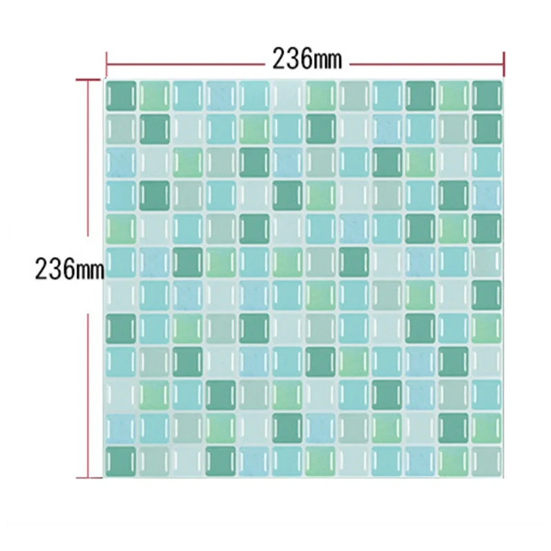 20pcs diy self adhesive mosaic tile backsplash wall sticker vinyl bathroom kitchen home decor free global shipping