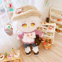 furry stitching plush t shirt sweater hat 20cm baby doll clothes star doll dress up clothing girls gift
