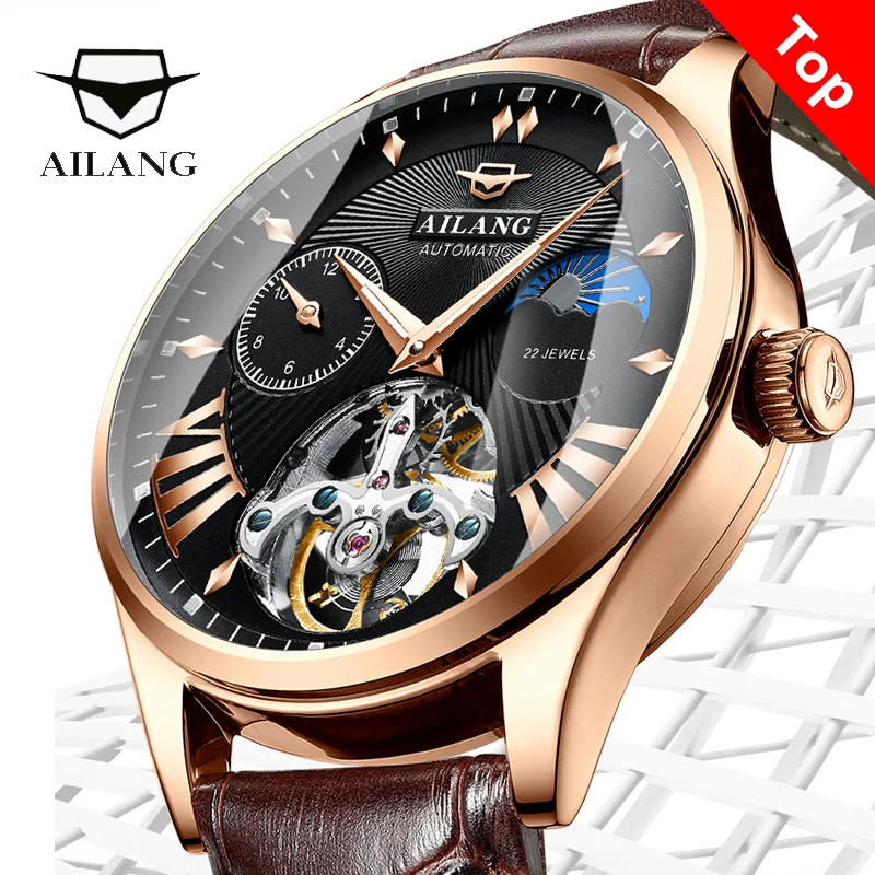 Мужские часы в стиле стимпанк AILANG автоматические швейцарские дизельные