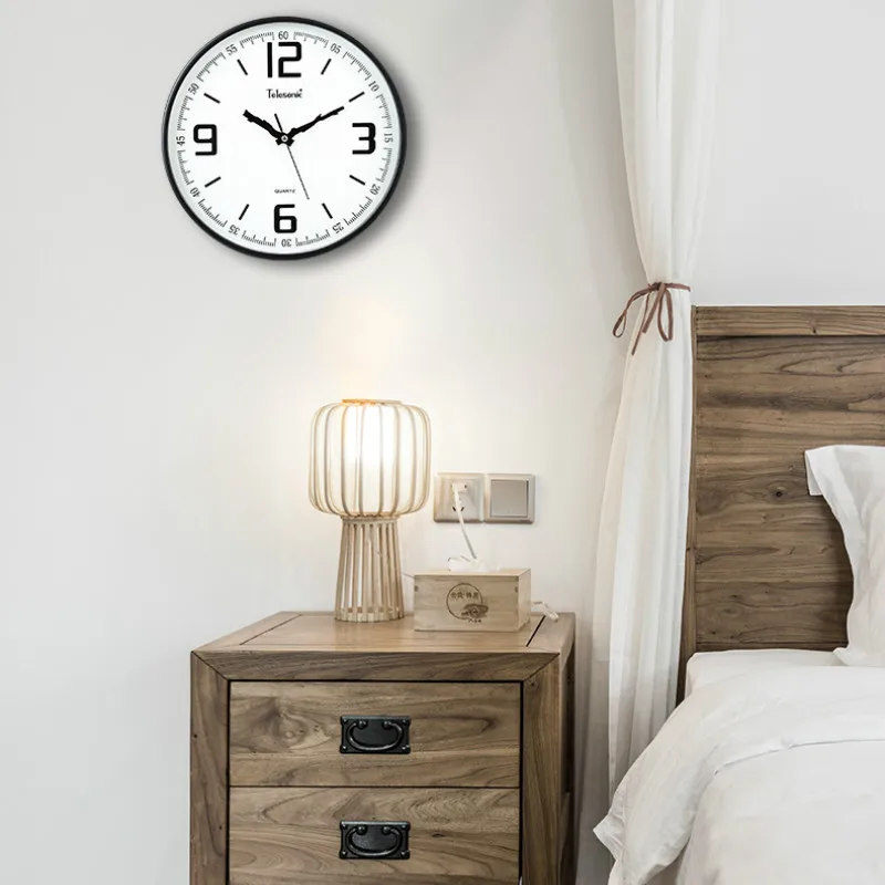 Деревянные настенные часы в стиле ретро скандинавском для гостиной Креативные