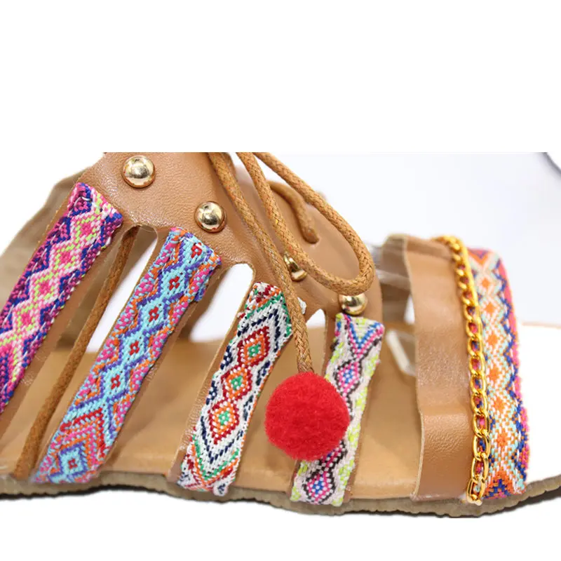 MECEBOM женские летние сандалии на плоской подошве богемные пляжные шлепанцы