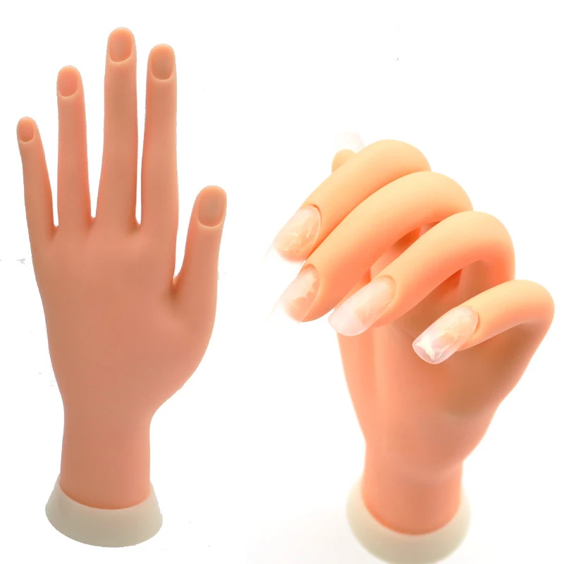 Гибкие мягкие пластмассовые руки Модель Flectional Манекен Поддельные ногти