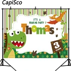 Capisco фотофоны динозавры вечеринка для мальчика день рождение фотостудия фон сафари джунгли дикие Пользовательские Декор баннер реквизит