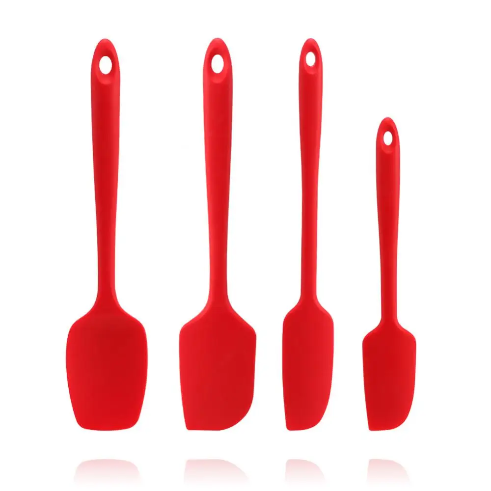 

4Pcs Silicone Spatulas Non-stick Cream Butter Cake Spatula Scraper Mixer Baking Spatulas Home Baking Accessories Kitchen Tools
