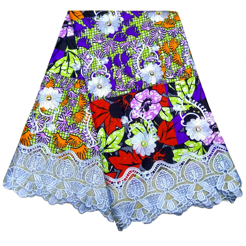 Нигерийская Анкара кружевная ткань роскошная женская модная одежда восковая