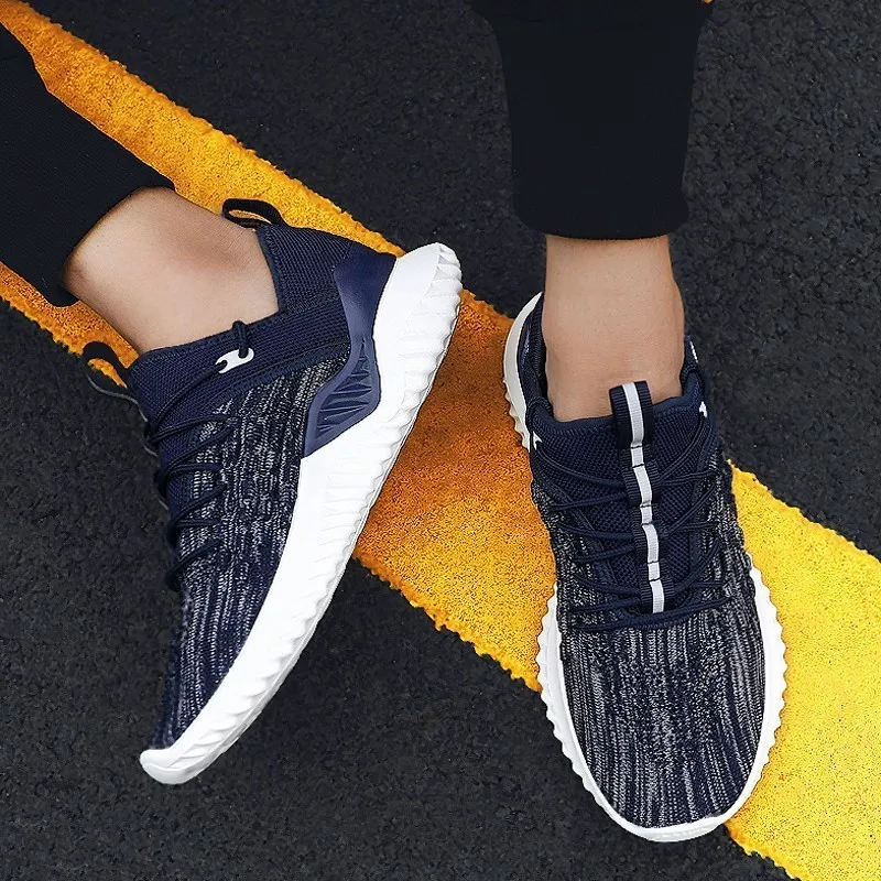 Сетчатые слипоны для бега Простые повседневные кроссовки Мужские легкие