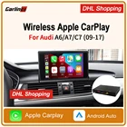 Декодер Carlinkit2.0, аксессуары для AUDI A6 A7 C7 Q7MMI 3G для беспроводного Apple CarPlay Android, автомобильное зеркало с голосовым управлением Airplay